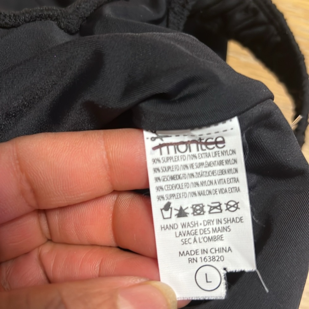 NWOT Montce X Free people Elegant Black swimming suit women’s size Large - Picture 10 of 10